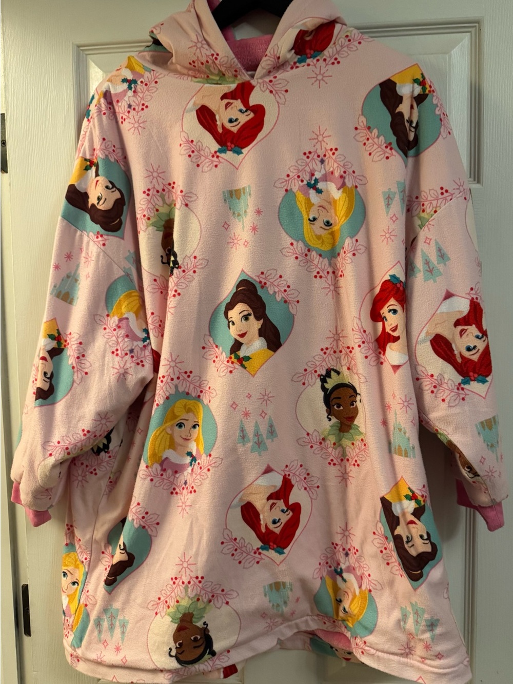 Disney Princess Pink Fleece Hoodie Sweatshirt, nightgown, robe, blanket